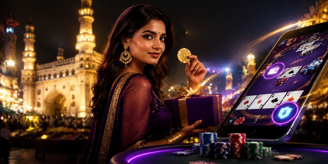Players enjoying Teen Patti at a night market in Hyderabad